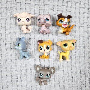 Littlest Pet Shop LPS 7 Piece Dogs Lot #857 #237 #3952 #836 #875 #1201 #390